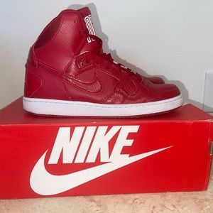 Nike Air Son of Force MID, Gym Red-white, Size 7